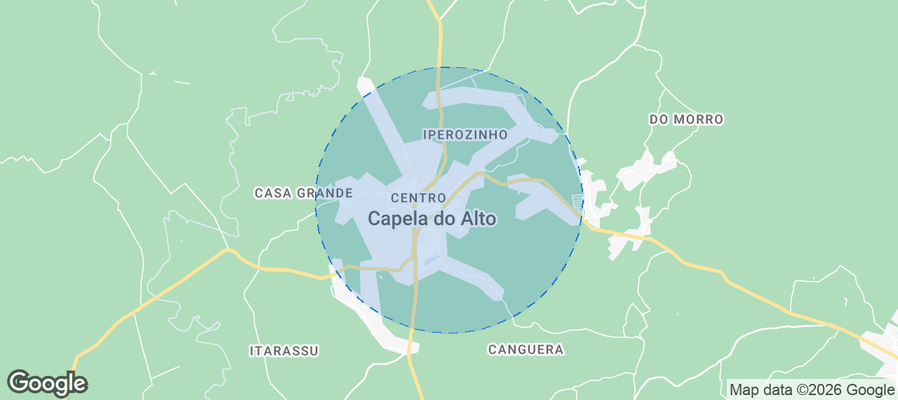 Capela do Alto Airbnb map